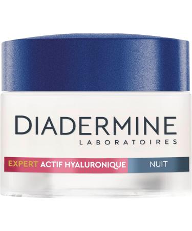 Diadermine - Expert Night Cream - Plumping Treatment with Hyaluronic Acid - Targets Wrinkles - Plumps the Skin - Mature and Dry Skin - 98% Ingredients of Natural Origin - 50 ML Jar - Buy Online on GoSupps.com
