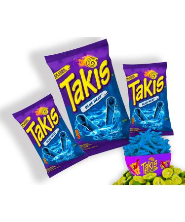 Takis Chips Box - 1x Takis Blue Heat 200g and 2x Takis Blue 56G - Chips Grosspack Chips Sharp (Pack of 3) Blue 200g and Blue 56g - 3 Pack