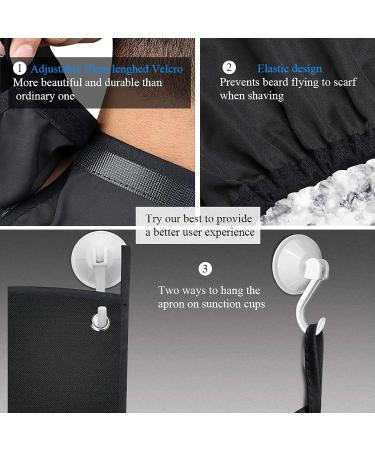 Beard Catcher Apron & Trimmer Tool - Grooming Cape for Men with Suction Cups | Perfect Beard Hair Care - Buy Online on GoSupps.com