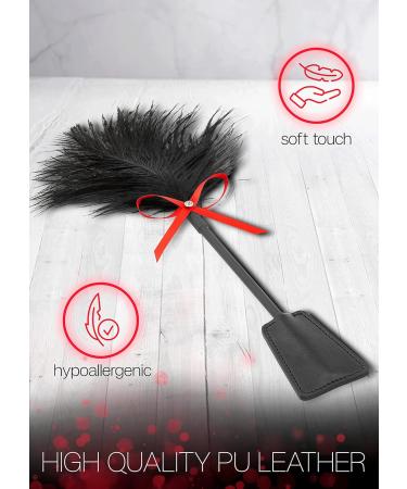 Crop Feather Tickler and Eye Mask Set - Sensual BDSM Accessories - Buy Online on GoSupps.com