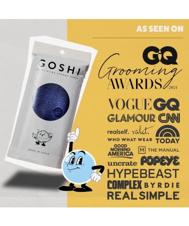 GOSHI Peeling Bath Towel - Tear-Resistant Washcloth for All Skin Types - Indigo Blue - Made in Japan | Shop Internationally - Buy Online on GoSupps.com