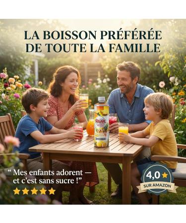 RAAK Sirop Multifruits ZERO SUCRE | 6x750ml 180 Verres | 5 Fruits en 1 | Parfait R gimes & Familles - Buy Online on GoSupps.com