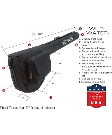 Wild Water Standard Fly Fishing Combo Starter Kit - 5/6 Weight 9ft Rod, Graphite, Cork Handle, Reel, Accessories, Case, Flies - Buy Online on GoSupps.com
