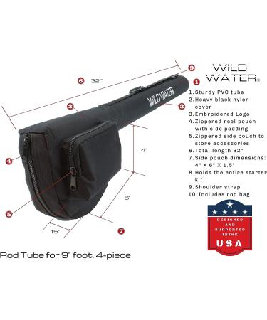 Wild Water Fly Fishing 9' 4-Piece 3/4 Weight Rod Deluxe Combo Starter Package - Buy Online on GoSupps.com