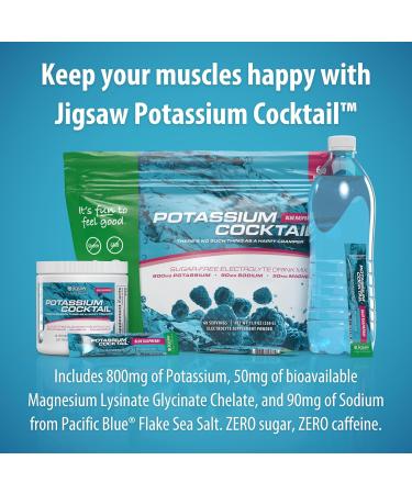 Jigsaw Health Potassium Cocktail | Formerly Pickleball Cocktail | Blue Raspberry Flavor | 60 Servings (Packets) - Buy Online on GoSupps.com