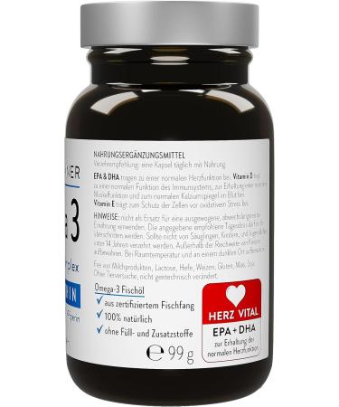Dr. Heilbronn Omega 3 Astaxanthin Capsules | Vitamin D3 E & Piperin | 90 Gelatine Capsules - Premium Algaextract from Haematococcus Pluvialis - Buy Online on GoSupps.com