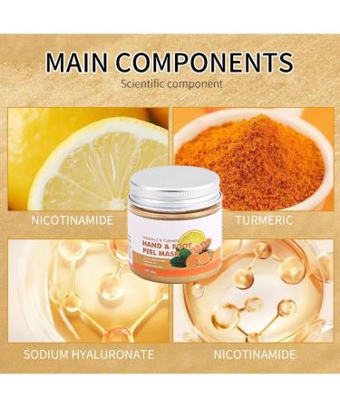 Creme Eclaircissante peau Noir Puissant Peeling Visage Puissant Au Curcuma Masque exfoliant peel-off pour les mains et les pieds Creme claircissant pour les genoux et les chevilles - Buy Online on GoSupps.com