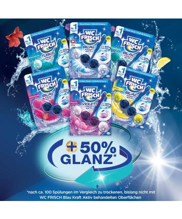 Buy Toilet Fresh Power Active Turquoise Maker - Sea Freshness Powerful Cleaner 1 Pack | Glossy Color & 50% More Cleaning Strength - Buy Online on GoSupps.com