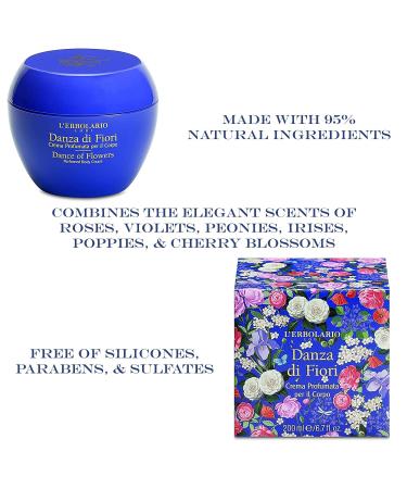 L'Erbolario Danza Di Fiori Body Cream 200ml - Nourishing Floral Cream for Soft Skin | International Shipping Available - Buy Online on GoSupps.com
