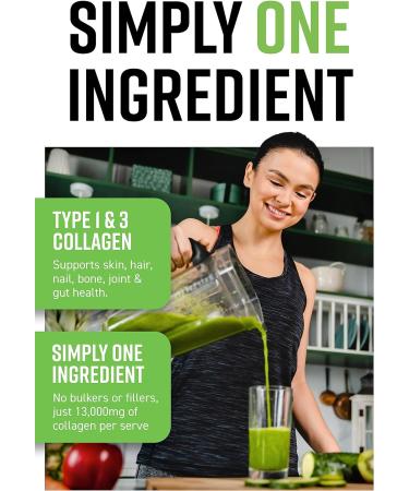 Hunter & Gather Bovine Collagen Powder 400g | Premium Hydrolysed Collagen Peptides for Hair Skin Nails Muscles | Unflavoured Collagen Supplements for Men & Women - Buy Online on GoSupps.com