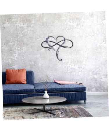 HOOTNEE 1pc Pendant Ornament Emblems Home Decor Outdoor Home Heart Hanging Decor Sculpture Delicate 30x26cm Silver - Buy Online on GoSupps.com