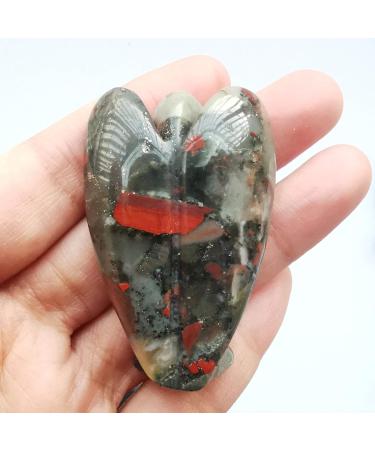 Lovionus89 Africa Blutstein W chter Angel Statue - Hand Carved 50mm Healing Crystal Decoration - Buy Online on GoSupps.com