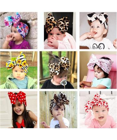 Holidays Headband for Baby Girl Toddler Infant Big Bow Elastic Hairband Hair Accessories Headwear Wrap Tie (Valentine's Day - Red Hearts) - Buy Online on GoSupps.com