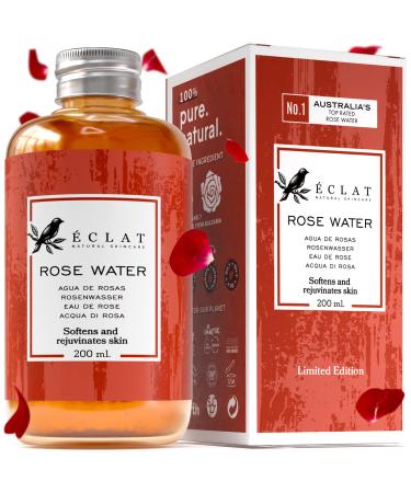 Pure Rose Water for Face, Skin & Hair - Organic Rose Water Toner from Hand-Harvested Fresh Bulgarian Roses for Sensitive Skin - Natural Face Toner, Nourishing, Hydrating, Unrefined, Vegan, 150ml