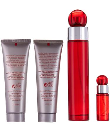 Perry Ellis 360 Red 4 Piece Gift Set (3.4oz/100ml Eau de Toilette 3oz Shower Gel 3oz After Shave Balm 0.25oz Eau de toilette Spray) - Buy Online on GoSupps.com