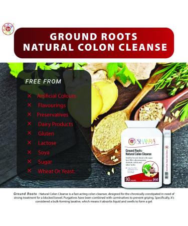 Ground Roots: Natural Colon Cleanse. Strong Colonic Flush Herbal Blend for Deep Bowel Gut Health Intestinal Congestion Constipation & Support | Shakra Health - Buy Online on GoSupps.com