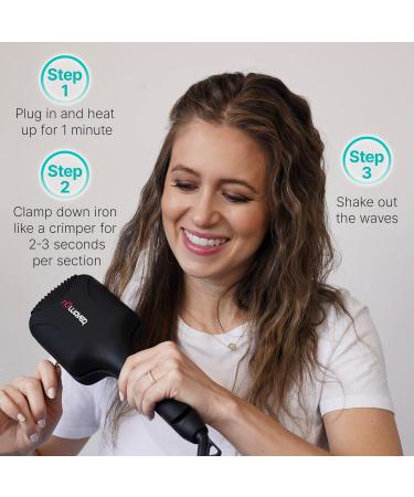 NuWaver Hair Waver - Hair Iron That Creates Beachy Waves and Natural Mermaid Hair - for All Hair Types - Heats Up in 1 Minute - by Parlor - Buy Online on GoSupps.com