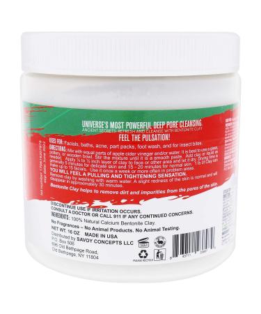 Mayan Magic Mud Deep Pore Cleansing Calcium Bentonite Clay Face Mask - 16 Oz - Spa Quality Facial Skin Care for Men and Women - USA Made - Buy Online on GoSupps.com