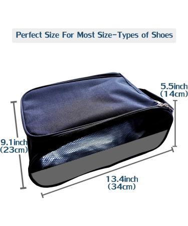 Getfitsoo Gray Golf Shoe Bag for Men/Women - Zippered Carrier Bag with Ventilation | Sport Travel Shoe Bag (Grey) - Buy Online on GoSupps.com