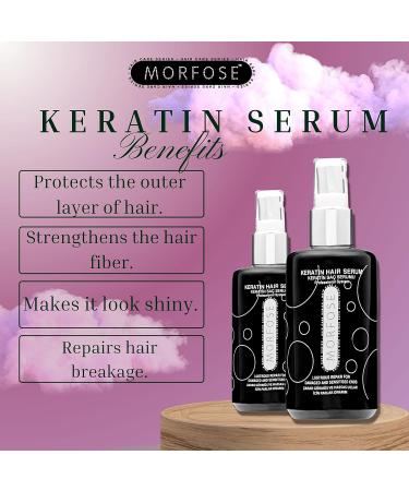 Morfose Ossion Keratin Hair Serum - Silky-Smooth Curls Reduces Frizz Promotes Shiny & Healthy Hair - 75 ml - Buy Online on GoSupps.com