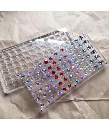 Ghjkldha Creative Nail Art Storage Magnetic Nail Art Organizer Portable Nail Art Container Nail Art Storage Solution with Transparent Box Design for Beads Crafts Rhinestones Nail Glitter 72 squares - Buy Online on GoSupps.com