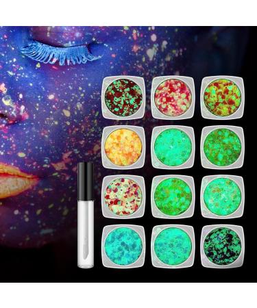 Face Glitter Makeup Body & Hair Glitter | Luminous Hair & Body Glitter - Festive Makeup 10ml with Quick Dry Glue Accessories for Women - Buy Online on GoSupps.com