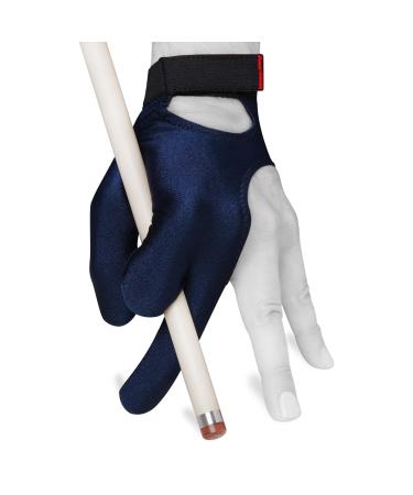 Billiard GLOVE by Fortuna - Classic - for Left hand - Blue - with Strap X-Large