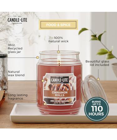 Candle-lite Cinnamon Pecan Swirl Scented Candle - 18 oz Aromatherapy Candle with 110 Hours Burn Time - Brown Color - Perfect for Home Fragrance - Shop Now - Buy Online on GoSupps.com