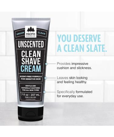 Buy Pacific Shaving Company Clean Shaving Cream - Shea Butter & Vitamin E 2 Pack (7 Oz) - Hydrating Unscented Formula for Sensitive Skin Anti-Redness & Irritation-Free - Buy Online on GoSupps.com