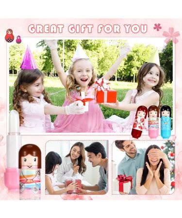 6 Pcs Cute Doll Lip Balm Set - Assorted Flavors Moisturizing Gift for Girls Kids & Women - Perfect for Weddings & Baby Showers - Buy Online on GoSupps.com