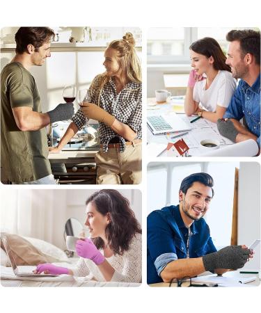 DISUPPO Arthritis Gloves for Women and Men - Relieve Rheumatoid, Carpal Tunnel, and Joint Pain - Compression Fingerless Gloves for Daily Work - Gray, Medium (1 Pack) - Buy Online on GoSupps.com