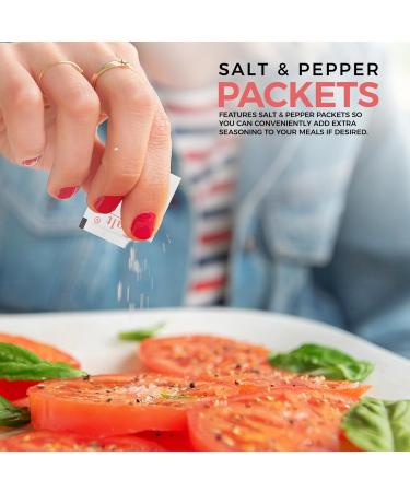 Value Plus (500 Count) 6 Piece Disposable Plastic Cutlery Set White Knife Fork Spoon Napkin Salt and Pepper Sachet Individually Wrapped Cutlery Kits Bulk Cutlery Set for Takeaway - Buy Online on GoSupps.com