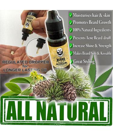 Beard Growth Oil (15ml) Jojoba Hemp Seed Oils to create the perfect growing conditions. - Buy Online on GoSupps.com