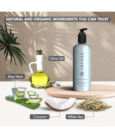 Terra Pure Infuse White Tea & Coconut Shampoo - 400 ml | Nourishing Softening & Eco-Friendly Hair Care - Buy Online on GoSupps.com