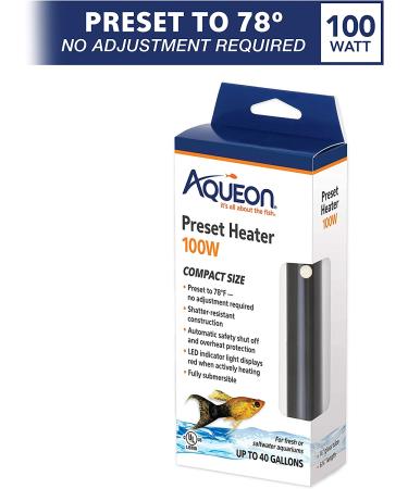 Aqueon 100 Watt Preset Heater - Standard Packaging | Reliable Aquarium Heater - Buy Online on GoSupps.com