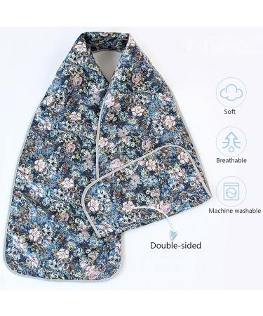 HACLEN Adult Bib Dining Scarf 2 Pieces Flowery Design Washable Mealtime Clothing Protectors Adult Bibs for Elderly Women 1 - Buy Online on GoSupps.com