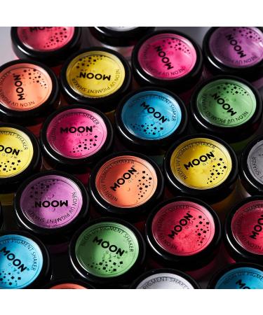 Moon Glow Neon UV Pigment Powder - Orange & Yellow Cosmetic Eyeshadow | 8-Piece Set for Face Eyes & Body - International Shipping Available - Buy Online on GoSupps.com