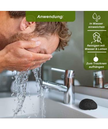 Bluefox Konjac Swam 4er Set - Organic Turmeric Facial Cleaning Sponges for Impure & Combination Skin | Yellow Peeling & Pore Cleansing - Buy Online on GoSupps.com