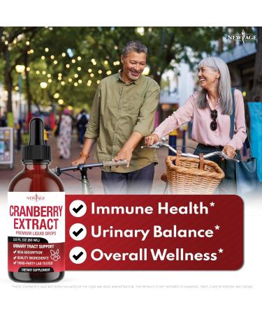 NEW AGE Cranberry Concentrate Liquid Drops Cranberry Drops (Vaccinium macrocarpon) Extract Urinary Tract & Bladder Support Antioxidant Protection Vegan Alcohol-Free Sugar-Free 4 fl oz 2 Fl Oz (Pack of 2) - Buy Online on GoSupps.com