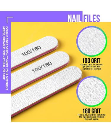 FANDAMEI Nail Buffers and Files Kit - 3 Rectangular Buffers, 3 Nail Files, 1 Nail Buffer - Professional Nail Care Tools - Buy Online on GoSupps.com