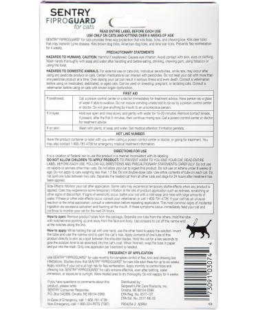 SENTRY Fiproguard for Cats: Flea and Tick Prevention (6 Month Supply) - Buy Online on GoSupps.com