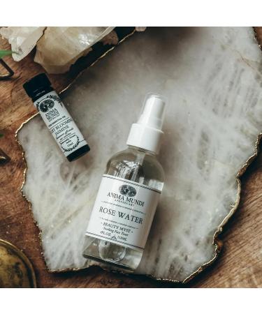 Anima Mundi Soothing Rose Water Face Toner - Reduces Redness Calms Skin & Slows Aging - 4 oz Facial Spray with Rose Distillate & Citrus - Buy Online on GoSupps.com