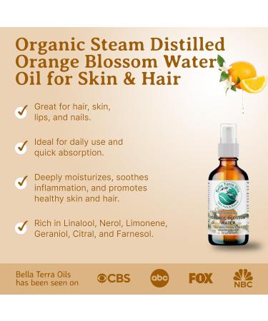 Orange Blossom Water (Neroli Hydrosol) - 1 Gallon | Natural Skin Refresher Aromatherapy & Glow - Bella Terra Oils (Pack of 10 - Buy Online on GoSupps.com