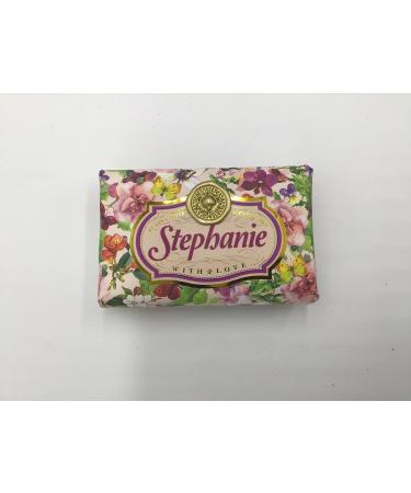 Stephanie - Gift Soap Bar For Her Birthday Rose Scent Mum Grandmother Cleanser Lather Present Girl
