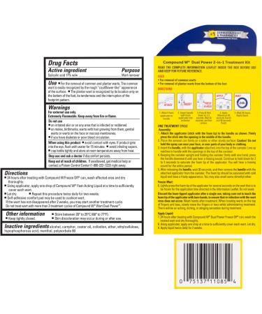 Compound W Dual Power Large Wart Remover - 8 Freeze Applications & 12 Comfort Pads - Buy Online on GoSupps.com