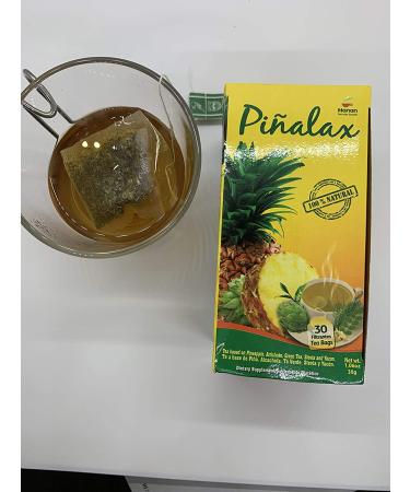 Pinalax Pineapple Tea for Weight Loss and Detox - 100% Natural Blend with Artichoke, Green Tea, Yacon, and Stevia | 30 Tea Bags - Buy Online on GoSupps.com