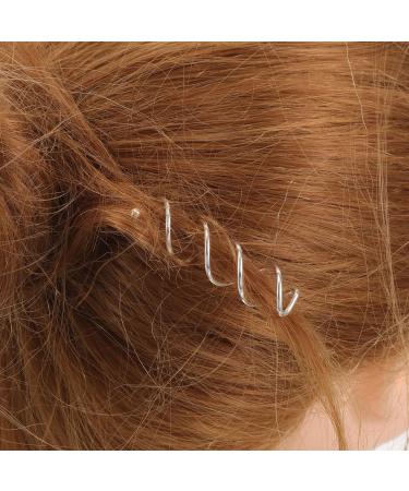 20pcs Silver Spiral Hair Pins - Bottle Opener Style Hair Screws Non-Slip & Durable - Buy Online on GoSupps.com