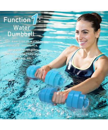 2PC Fstcrt Water Weights Aquatic Dumbbells - Blue | Pool Exercise Set for Water Aerobics, Resistance Training, Aqua Fitness & Weight Loss - Buy Online on GoSupps.com