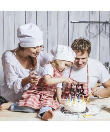 Happy Father's Day Cake Topper - Glitter Father's Day Decorations - Perfect Happy Birthday Dad Cake Topper for Men's Birthday Party Supplies Black - Buy Online on GoSupps.com