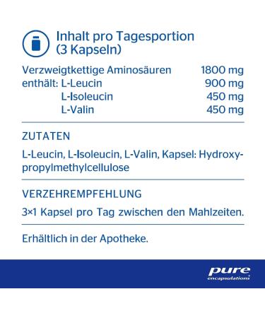 Buy Pure Encapsulations BCAA - 90 Capsules | Premium Quality Amino Acids for Optimal Performance & Recovery - Fast International Shipping - Buy Online on GoSupps.com